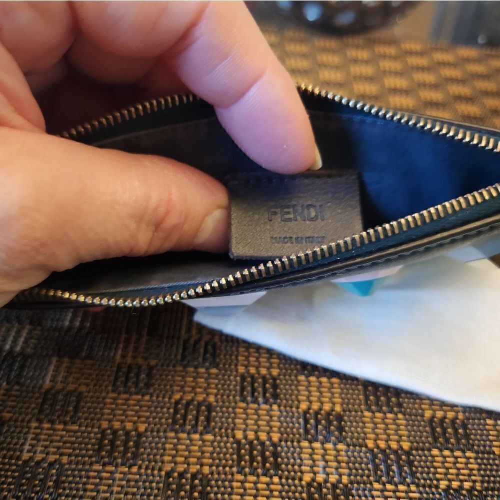 Fendi Studded Leather Coin/Card Purse - Picture 6 of 9